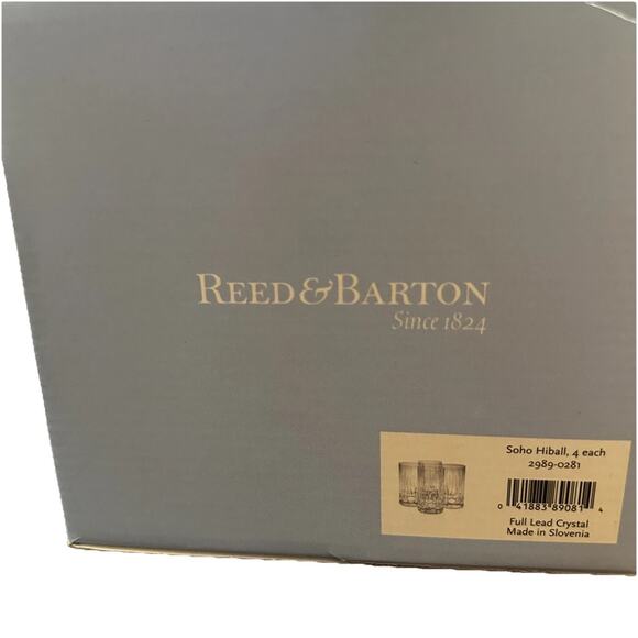 Reed & Barton Crystal SOHO Beverage / Highball Glasses - Set of Four New In Box - Picture 3 of 11